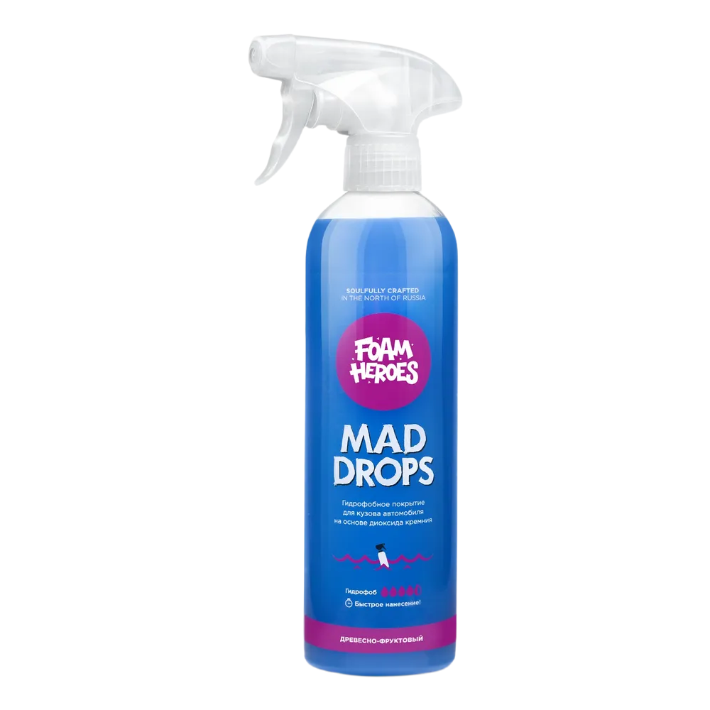 Foam Heroes FHB150 быстрое гидрофобное покрытие для ЛКП Mad Drops древесно-фруктовый, 500 мл